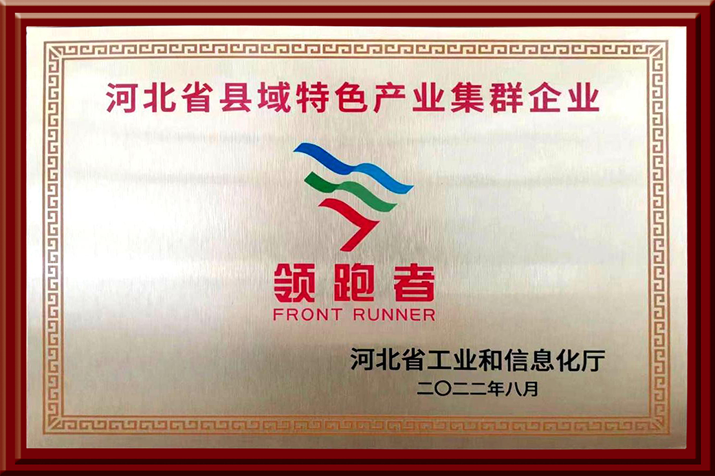 河北省縣域特色產業集群企業“領跑者”